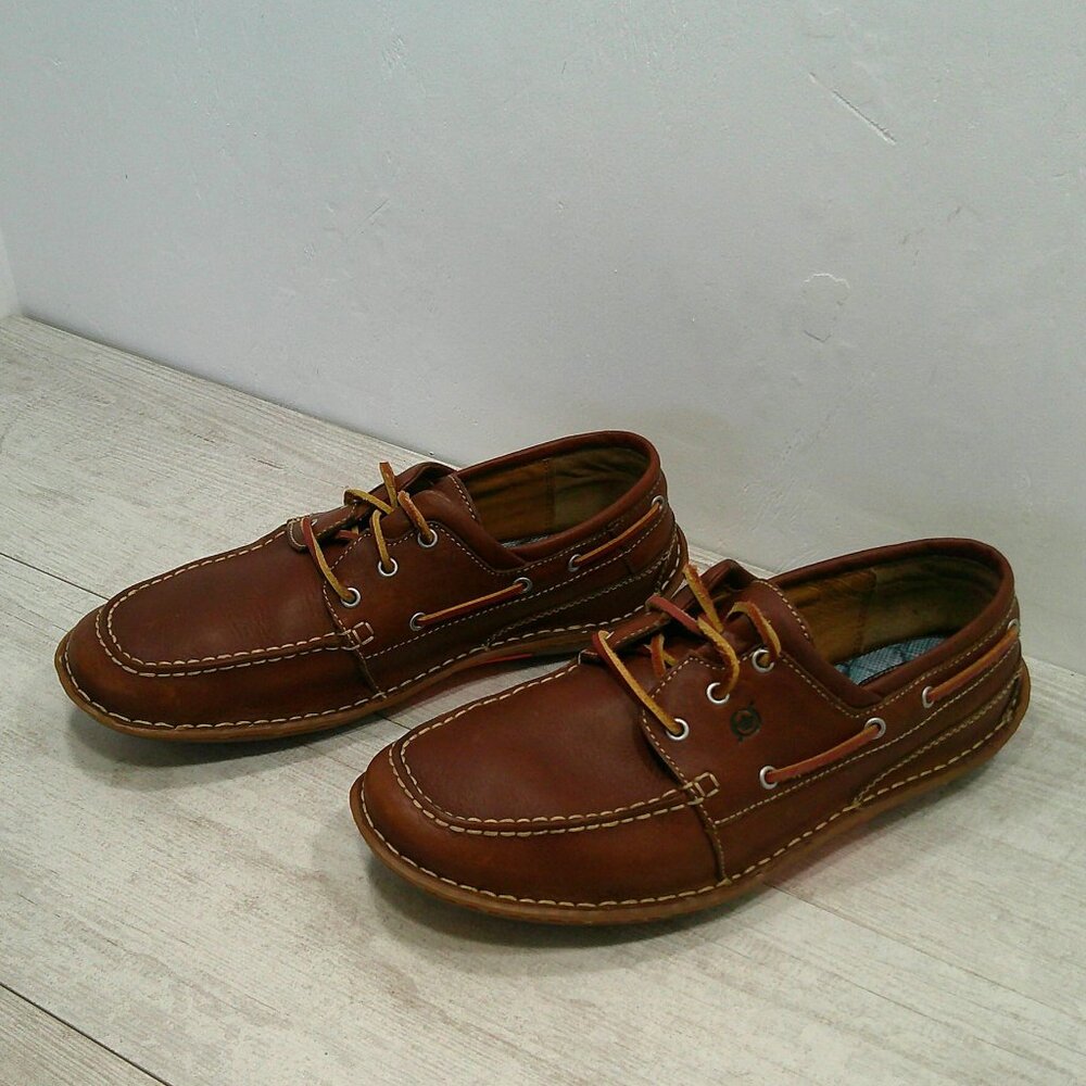 Born Ways Mens Leather Hand crafted Boat shoes Size 10 W | Wide - Picture 10 of 12